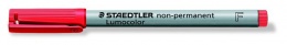 Alkoholmentes marker, OHP, 0,6 mm, STAEDTLER "Lumocolor® 316 F", piros